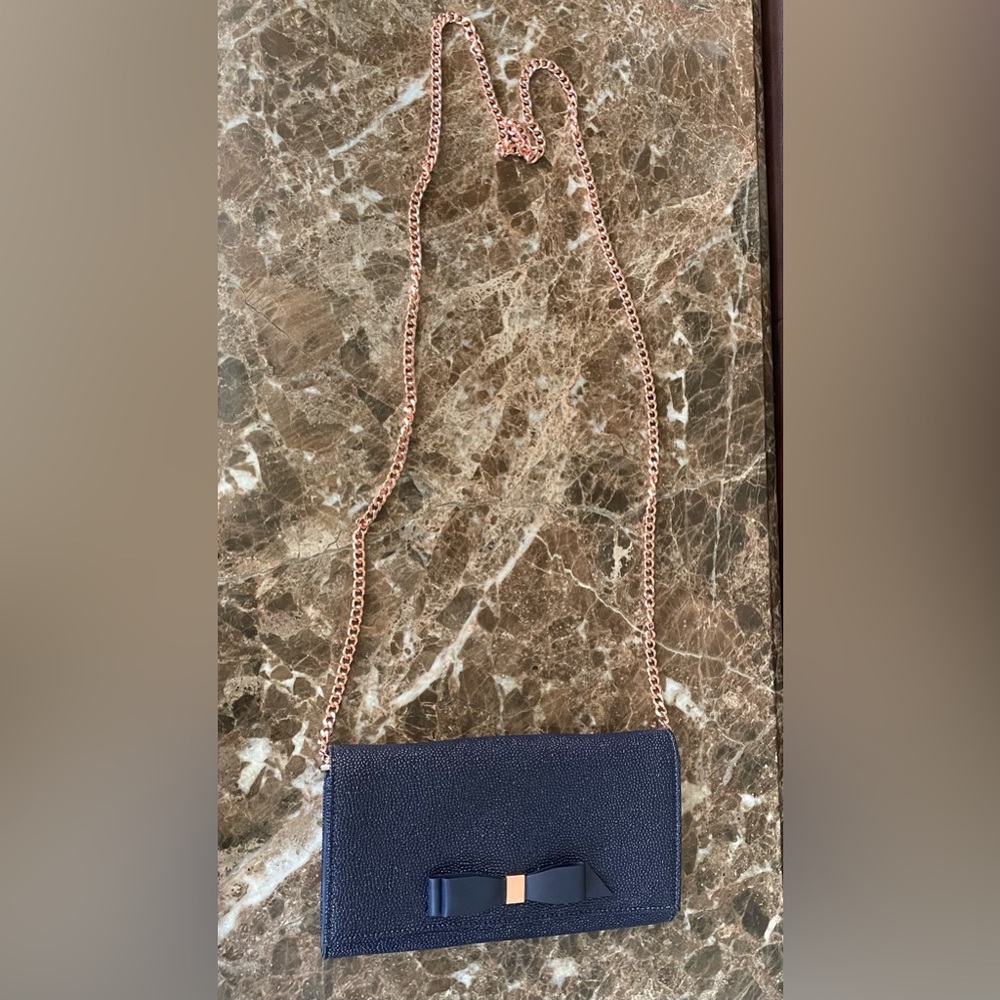brand new Ted Baker chain wallet navy.